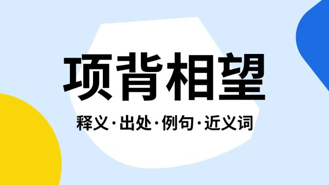 “项背相望”是什么意思?