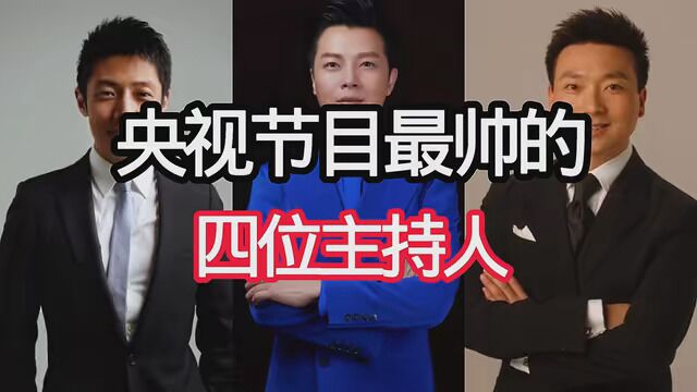 央视节目最帅的4位主持人,你们喜欢他们吗?#娱乐圈的那些事儿