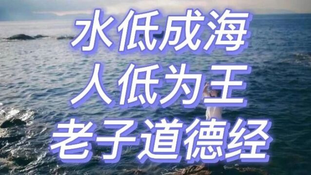 水低成海,人低成王!