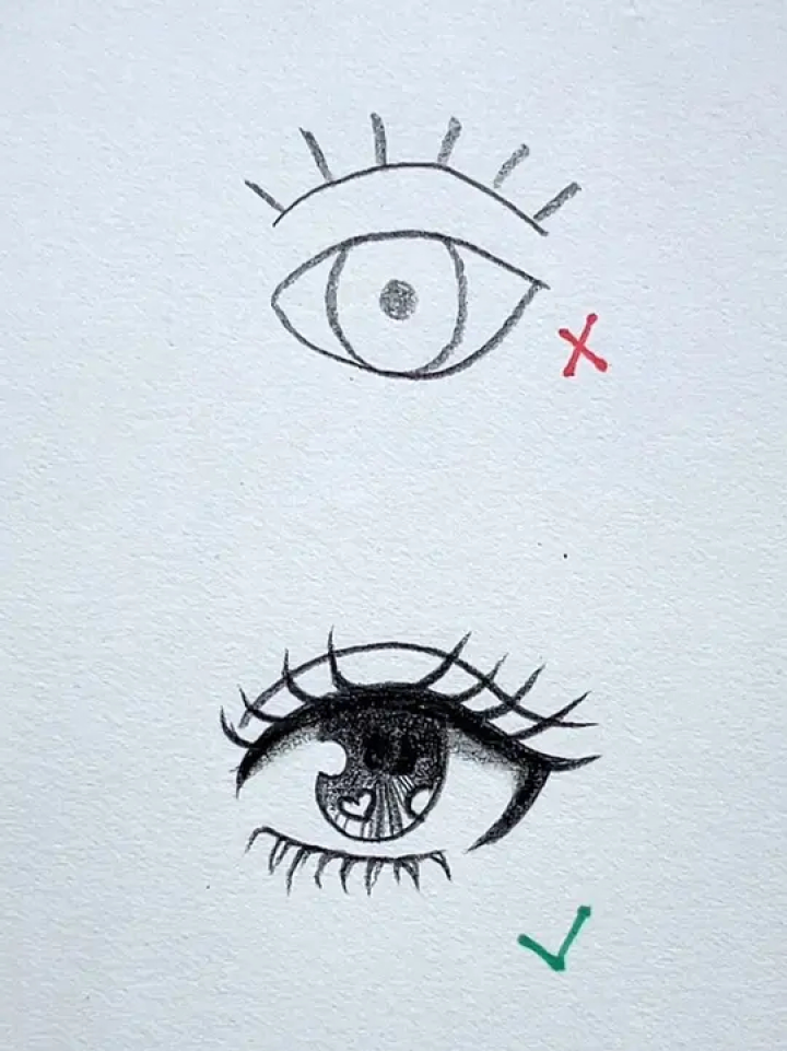 你还在这样画眼睛吗？教你正确画法#一起学画画#育儿简笔画#简笔画#一学就会系列_高清1080P在线观看平台_腾讯视频