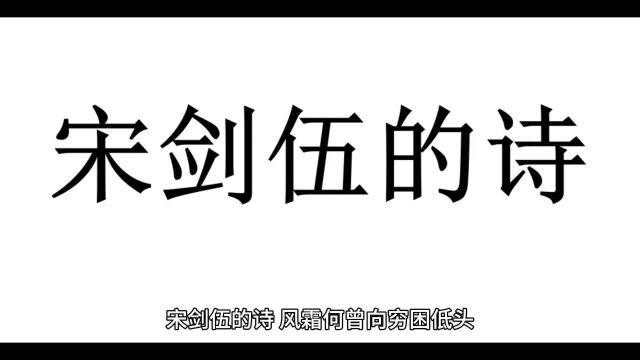 广东省诗人宋剑伍诗作:宋剑伍的诗