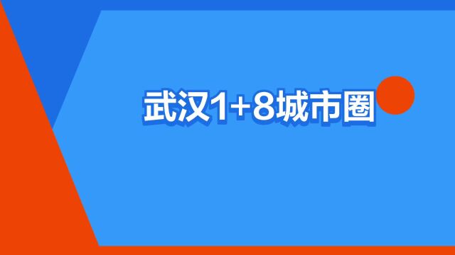 “武汉1+8城市圈”是什么意思?