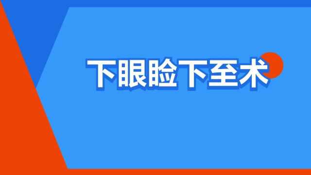 “下眼睑下至术”是什么意思?