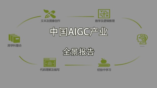 《中国AIGC产业全景报告》