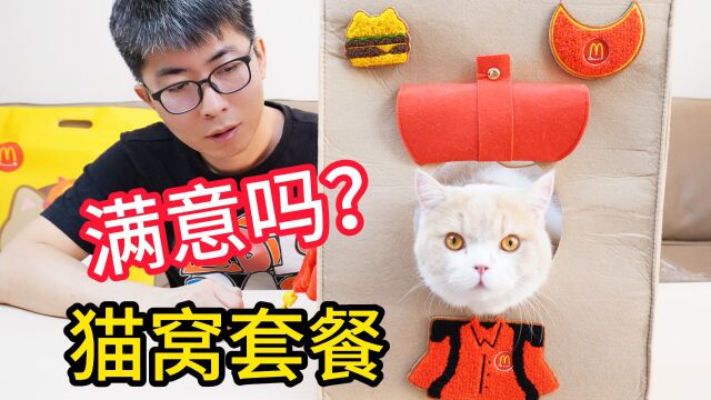 天冷了,花99元买个麦当劳猫窝套餐,猫主子满意吗?