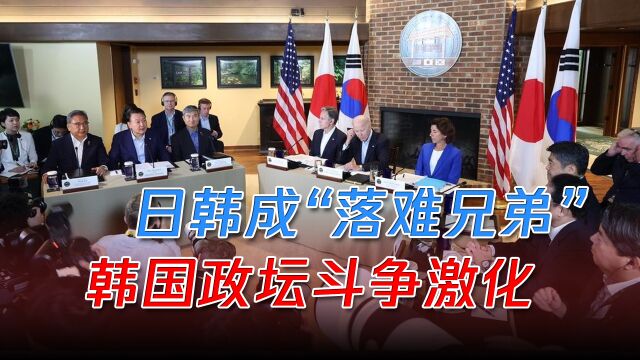 日韩成“落难兄弟”,韩国政坛斗争激化,两国因独岛再吵架