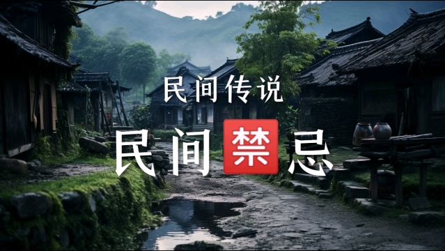 民间传说《民间禁忌》