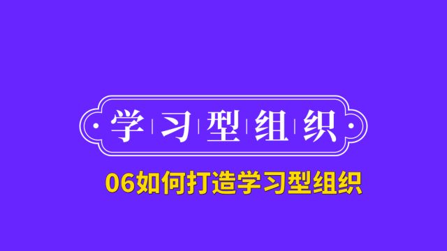 06如何打造学习型组织2