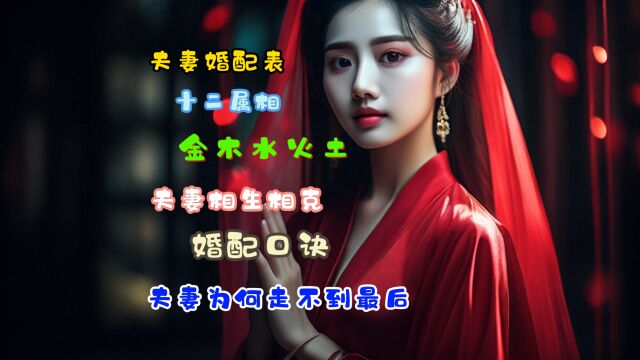 五行夫妻婚配表,很准吗?为什么很多人都相信它