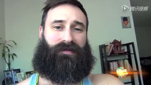 男子记录一年不剃胡子：从清秀小伙变身长胡子大叔