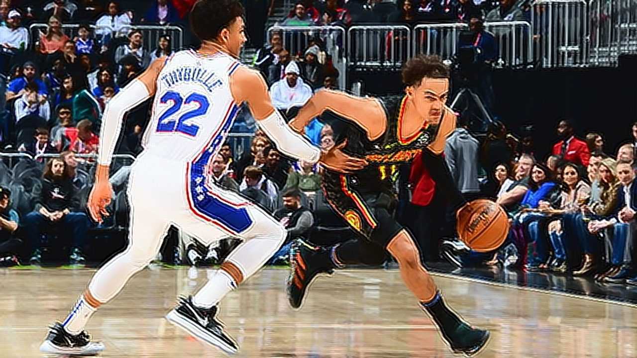 费城76人球星特雷杨vs费城集锦39618助攻创生涯新高率队告捷