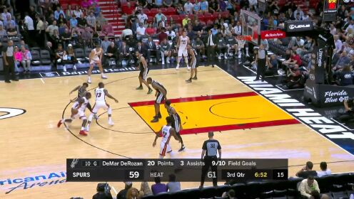 《NBA全场集锦》【原声】马刺100-106热火 纳恩33分阿德巴约两双率队险胜马刺