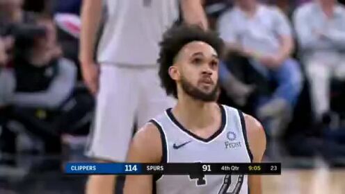 《NBA全场回放》【回放】快船vs马刺第4节 练兵时间哈雷尔挂筐太久吃T