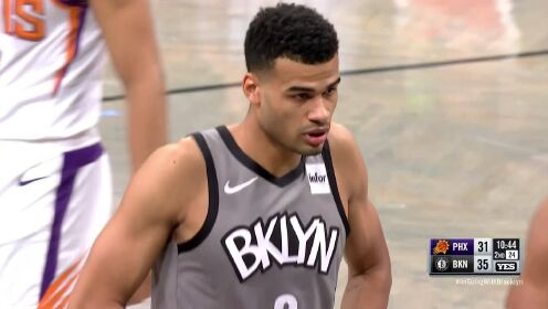 《NBA全场回放》【原声回放】太阳vs篮网第2节 小乔丹在艾顿头上暴扣