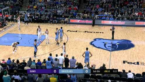 《NBA全场集锦》暖心时刻 比赛开场太阳灰熊互送违例为科比致意