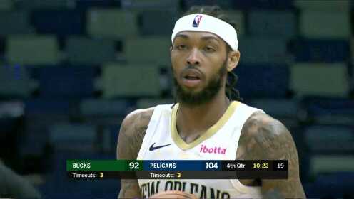 《NBA全场回放》NBA季前赛：雄鹿vs鹈鹕 第4节英文原声回放