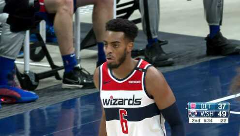 《NBA全场回放》NBA季前赛：活塞vs奇才第2节英文原声回放