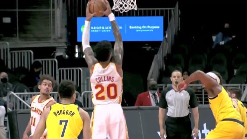 《NBA全场集锦》我们哥俩关系好着呢！特雷杨低手妙传科林斯双手炸筐