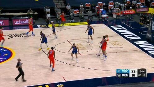 《NBA全场集锦》趁热打铁连续追分 雷霆连续冲击内线扩大优势
