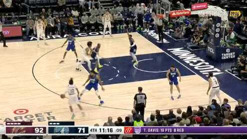 《NBA全场集锦》【球星】艾伦vs森林狼集锦 全场21+10内线连续发难率队大胜森林狼