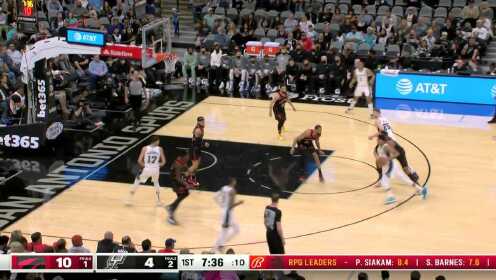 《NBA全场集锦》跌跌撞撞也能打进 珀尔特尔对抗突破连得四分