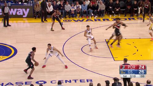 《金州勇士》 NBA季前赛：开拓者vs勇士第1节 中文解说回放