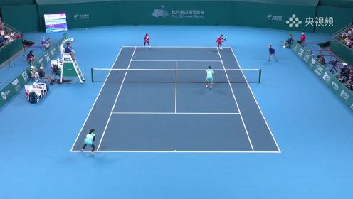 【回放】杭州亚运会软式网球混合双打决赛 全场回放