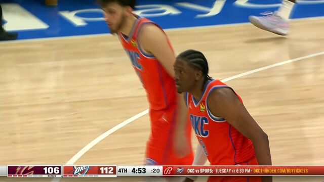 篮下一柱擎天！霍姆格伦接杰伦妙传空接暴扣秀翻全场