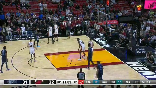 NBA季前赛：灰熊vs热火第2节英文原声回放