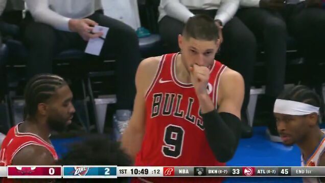 NBA常规赛：公牛vs雷霆第1节中文解说回放