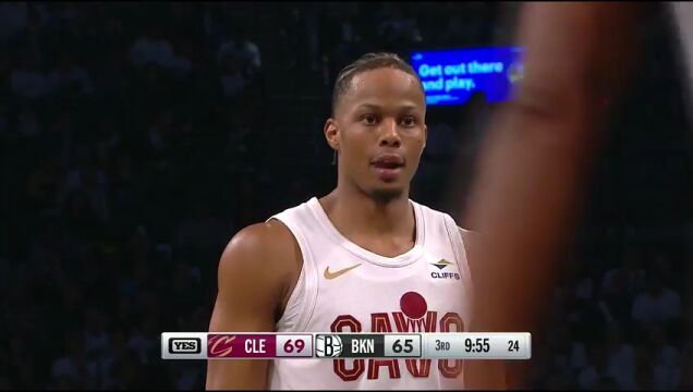  NBA常规赛：骑士vs篮网第3节英文原声回放