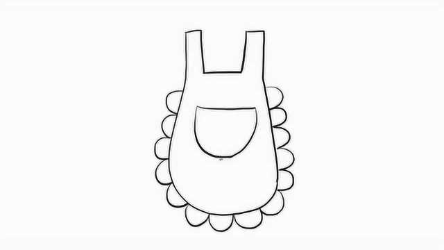 围裙幼儿亲子儿童简笔画 幼儿园学画画