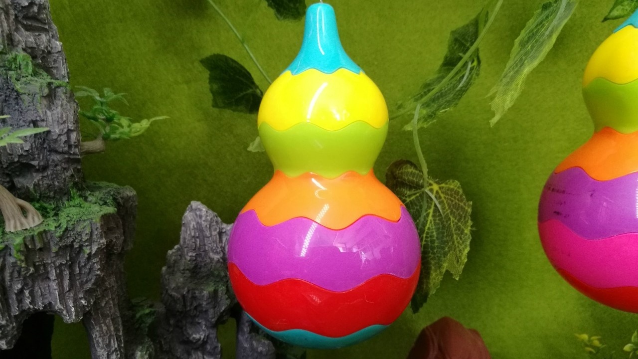 葫芦娃爷爷拆七彩葫芦积木蛋亲子小玩具