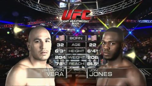 UFC：骨头-乔恩-琼斯 VS 布兰登-维拉