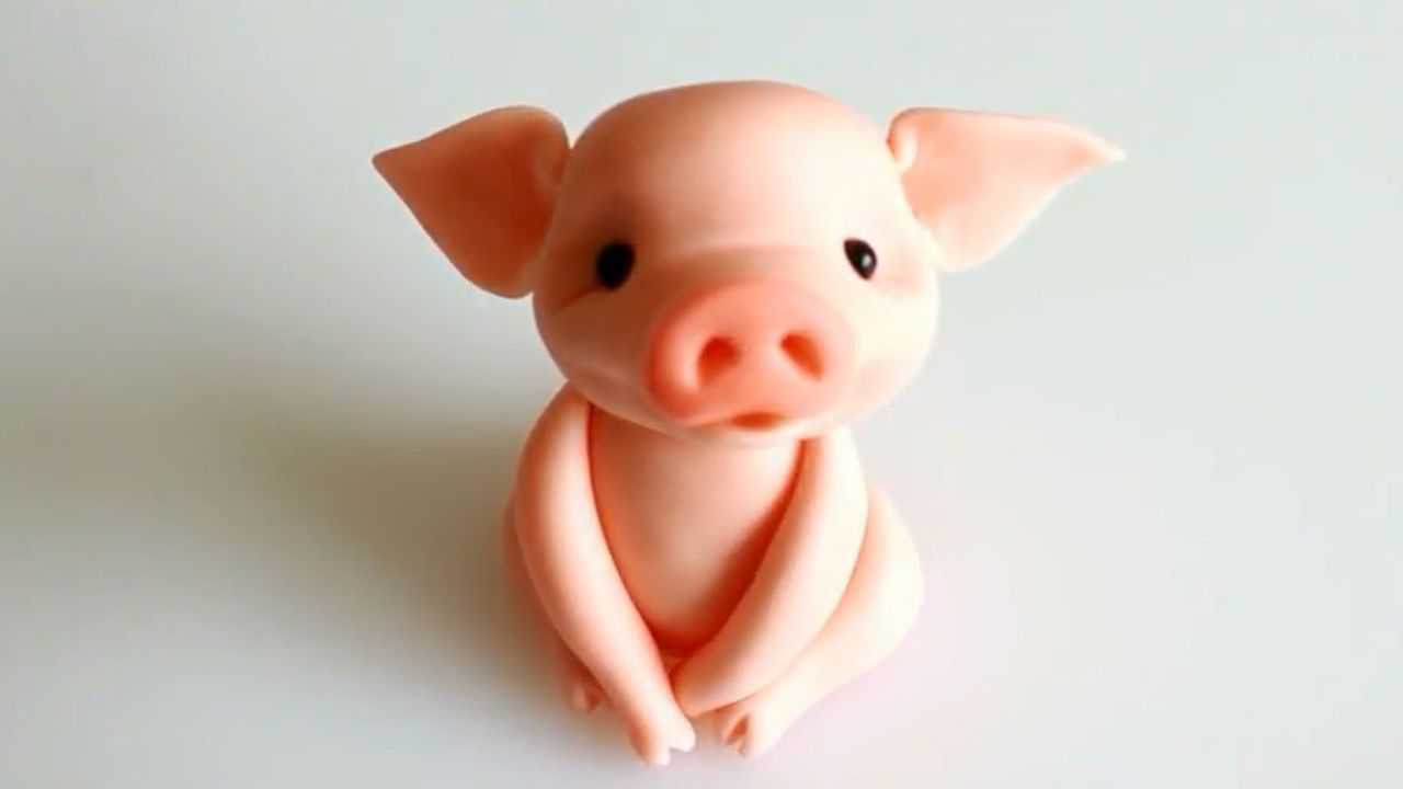 幼儿橡皮泥手工一步步diy粘土制作一只逼真可爱猪