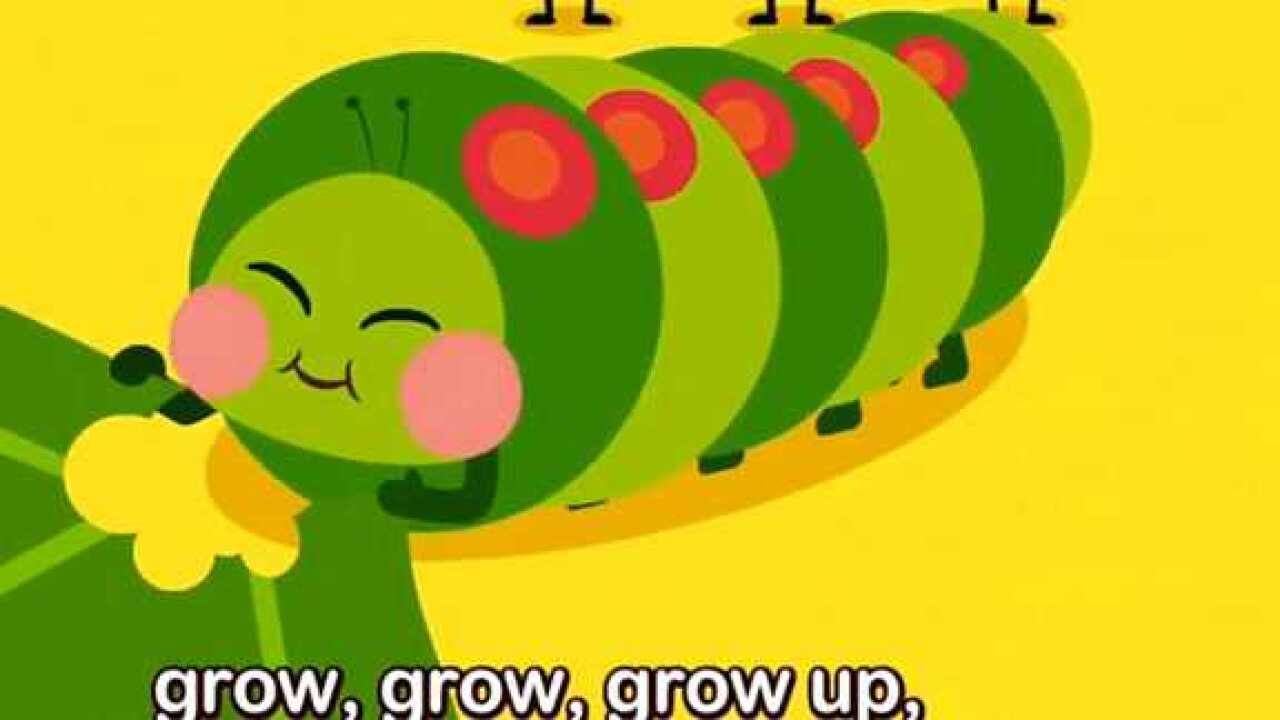 hungrycaterpillars饥饿的毛毛虫一起来学唱英语儿歌吧
