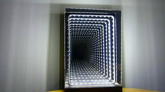 教你制作超酷led无限空间幻觉镜子手工diy科幻发光镜子