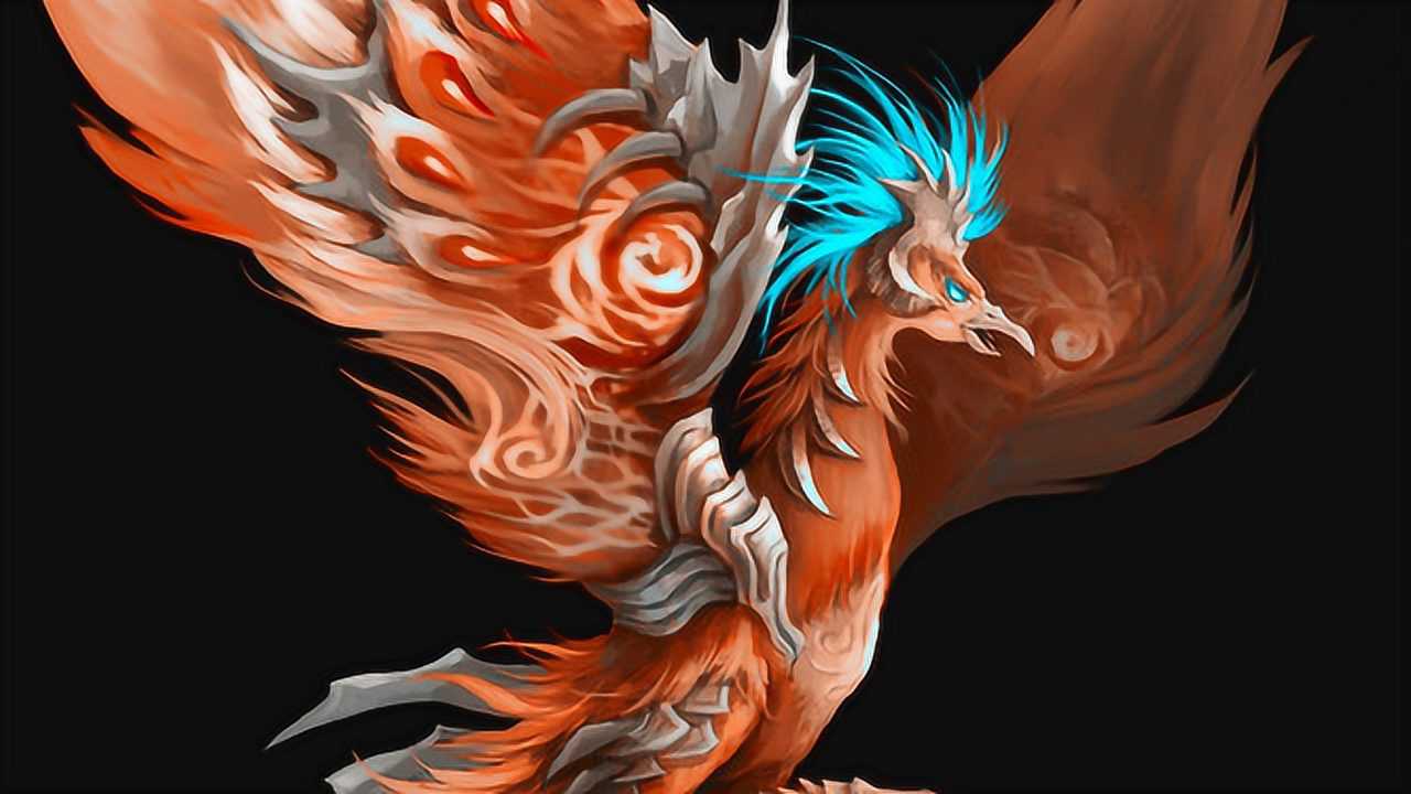《山海经》六段之神兽凤凰,先天神兽震慑妖鬼天下祥和,如来祖辈!