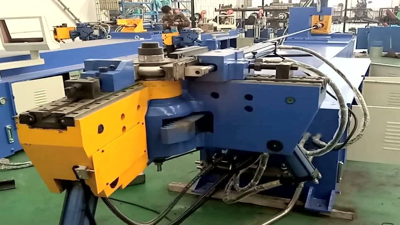 75半自动液压弯管机视频不锈钢大管件弯管