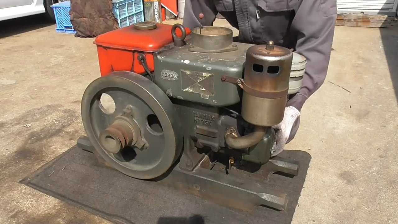 老式洋马柴油机,手摇启动,听听这声音