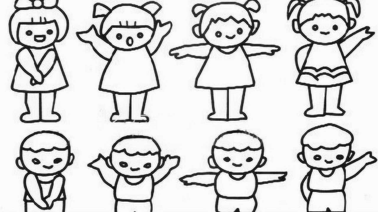 用一个圆画简笔画超可爱的卡通人物喜欢的小朋友不要错过