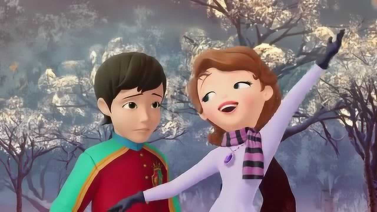 小公主苏菲亚雨果王子跳起了美妙的冰舞真让人大开眼界