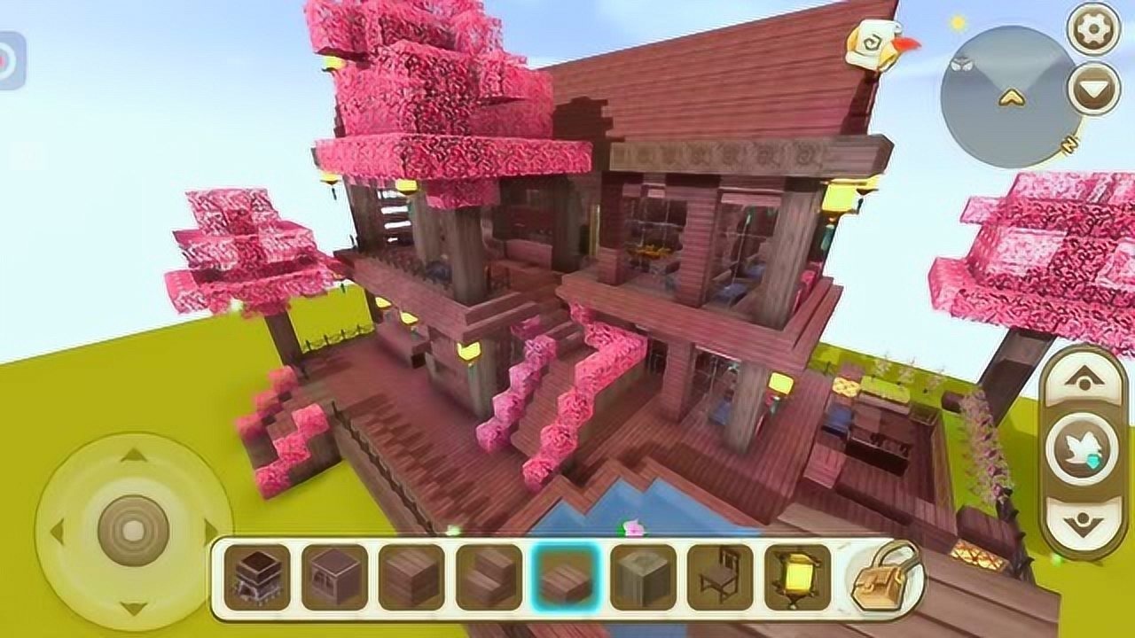 迷你世界:古风桃花木别墅