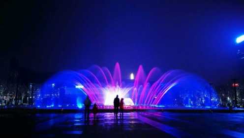 家乡|重庆夜景之音乐喷泉舞动精灵