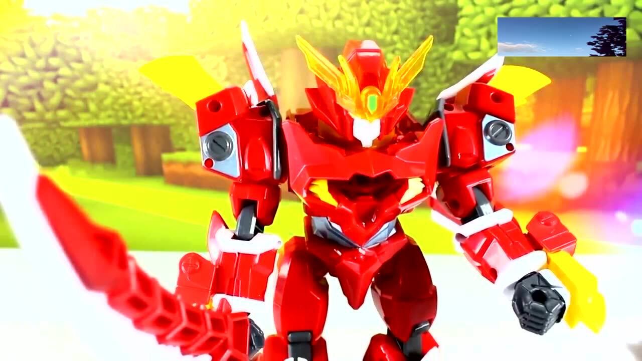 激战奇轮34合1拼装组合玩具炽火战神合体烈焰狼星熊岩