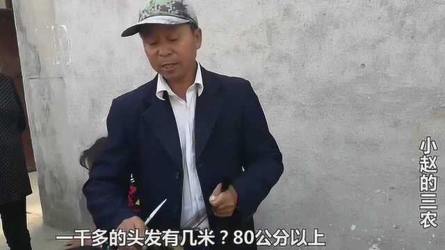 农村收头发,80公分长的头发可以卖多少钱听大叔怎么说啊