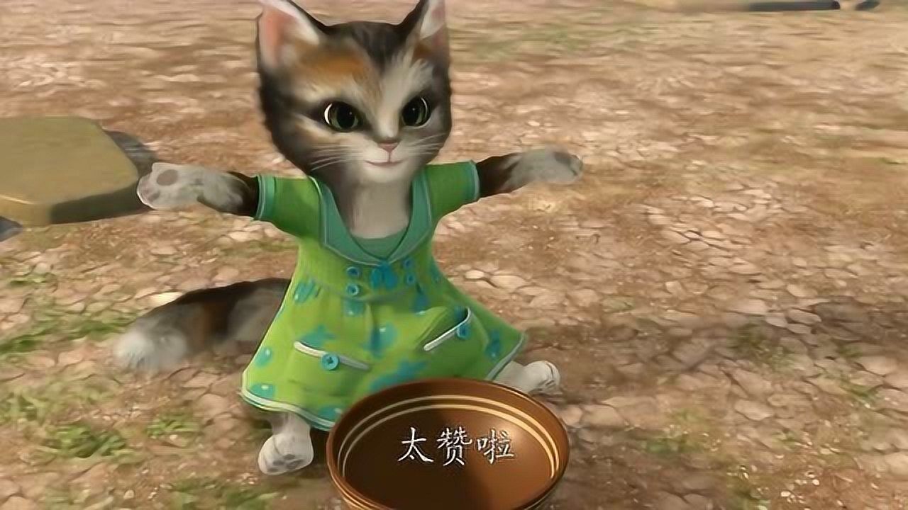 比得兔比得弄来了瓶子里的鲜牛奶咪丝丝尝过后真是太赞了