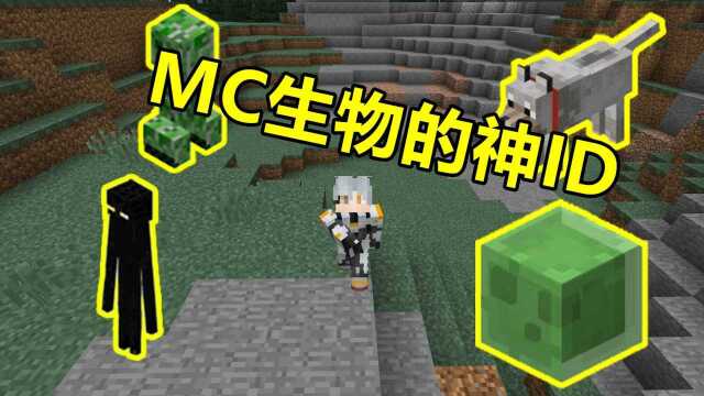 我的世界 Minecraft MC生物都会起什么神ID