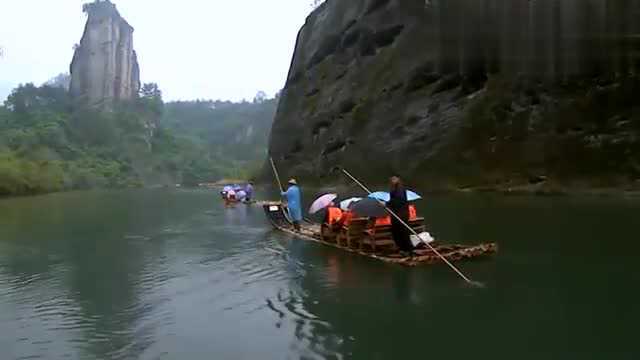 人文风景,武夷山人文风景+山水美景+湖面竹筏