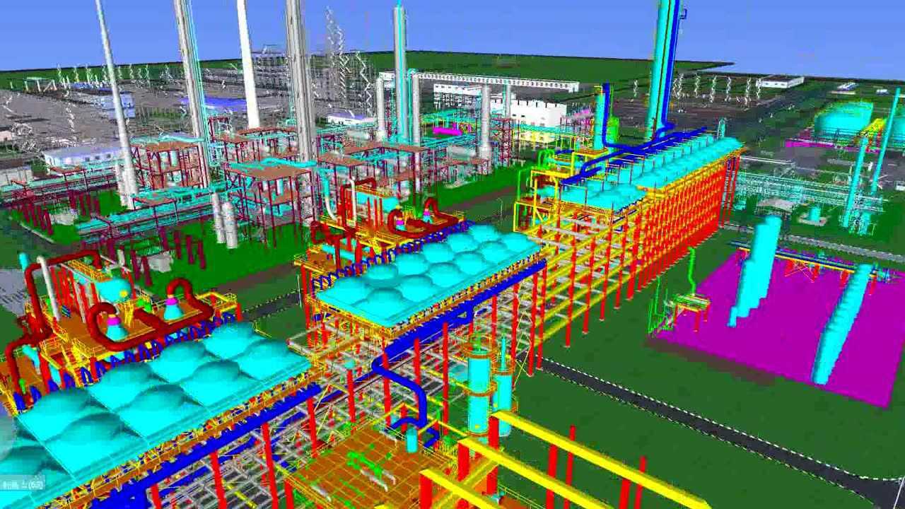 蒲城煤化工项目bim可视化概览